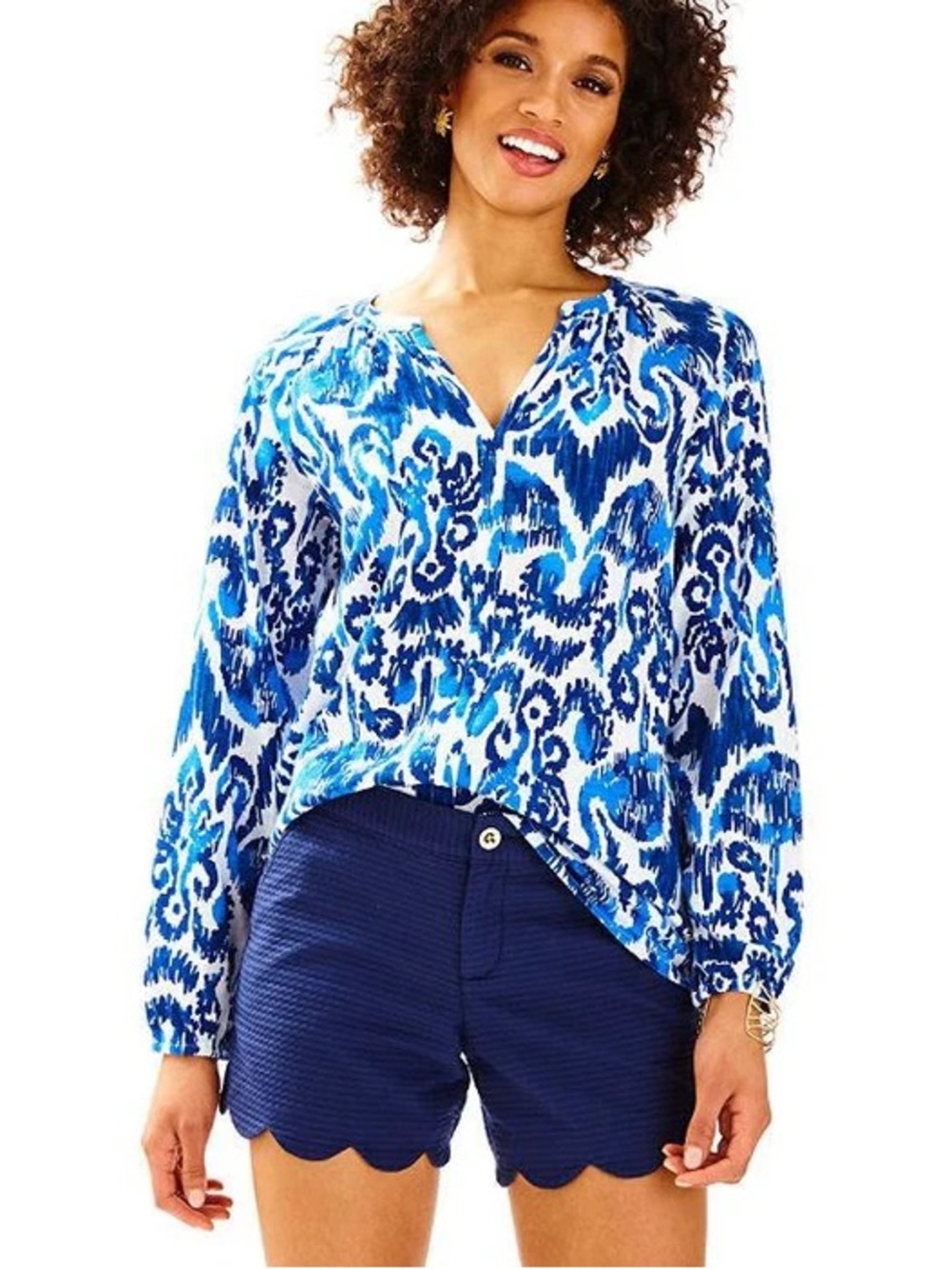 Lilly Pulitzer buttercup scallop hem shorts